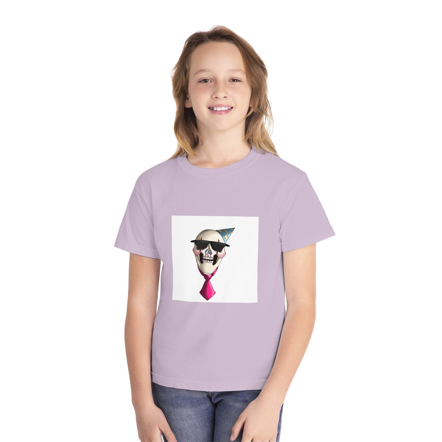 Cool Skull Party Youth Tee - Fun Graphic Tee for Celebrations