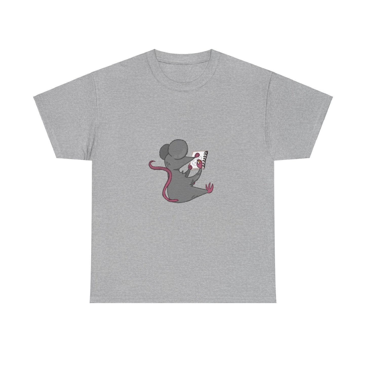 Cute Mouse Illustration Unisex Heavy Cotton Tee