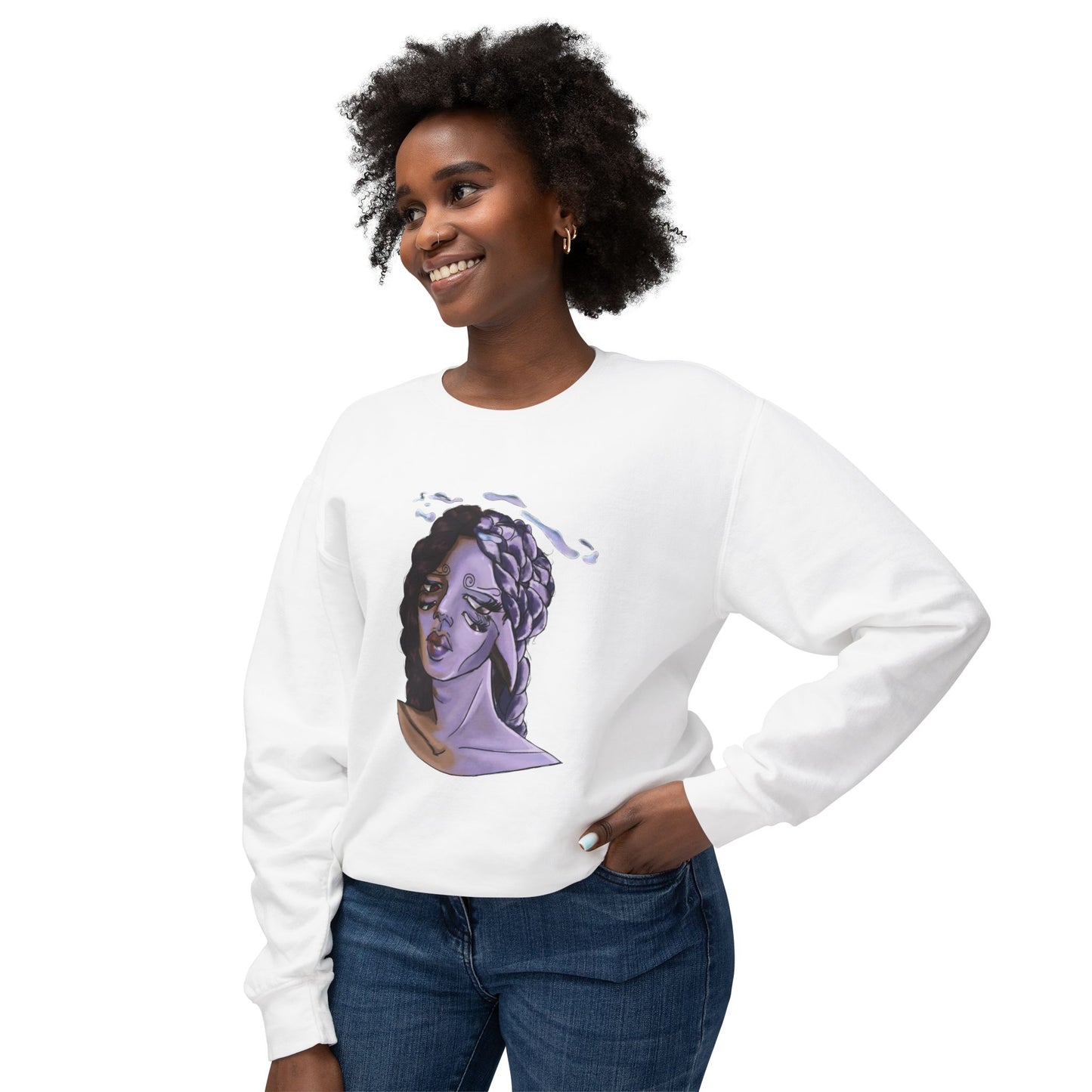 Artistic Unisex Crewneck Sweatshirt, Trendy Casual Wear, Unique Graphic Sweatshirt, Gift for Artists, Cozy Everyday Layer