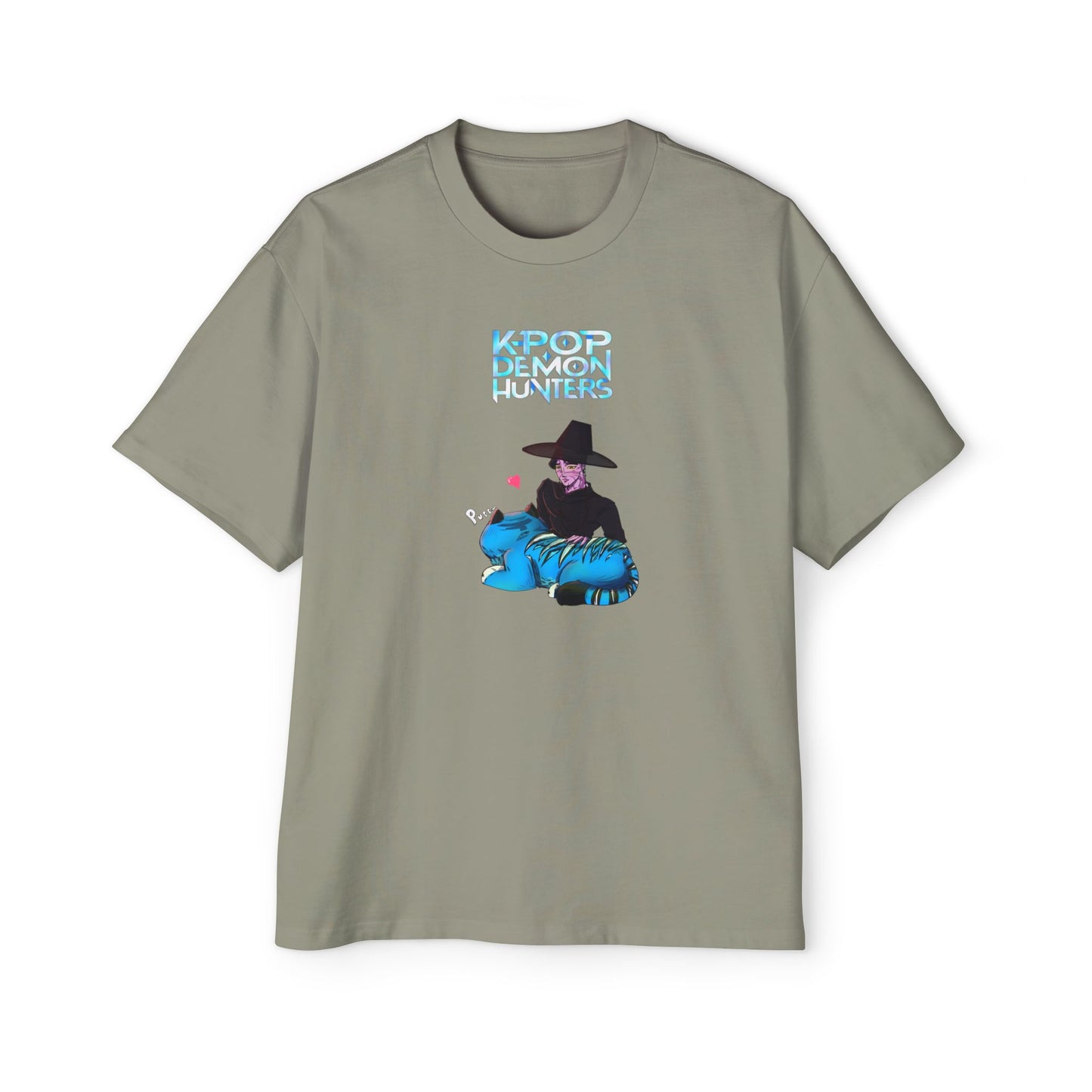 Jinu & Derpy- Men's Heavy Oversized Tee