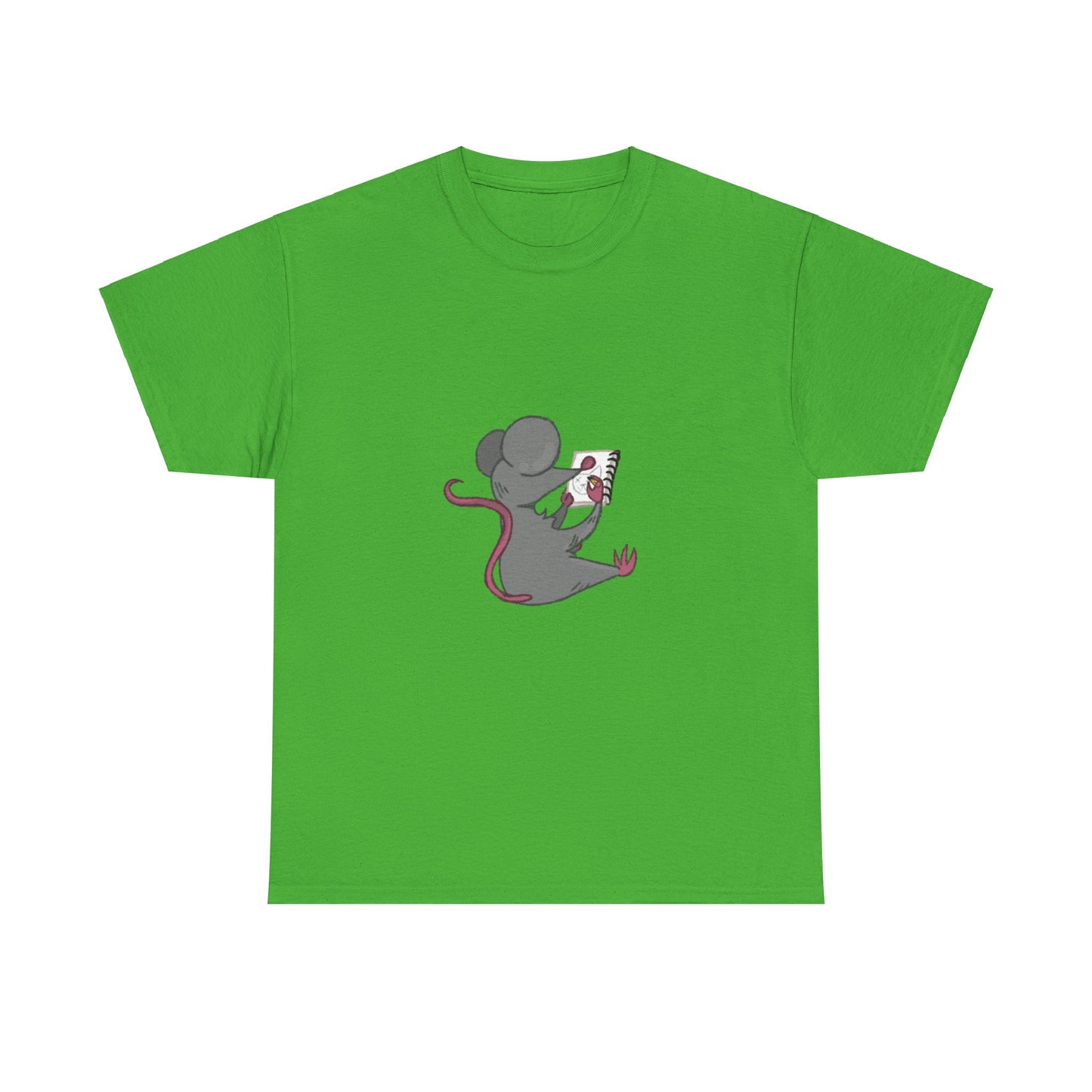 Cute Mouse Illustration Unisex Heavy Cotton Tee