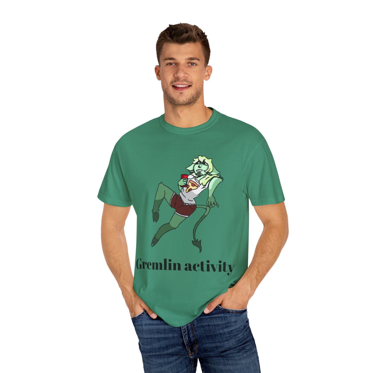 Unisex Garment-Dyed T-shirt - Gremlin Activity Graphic Tee