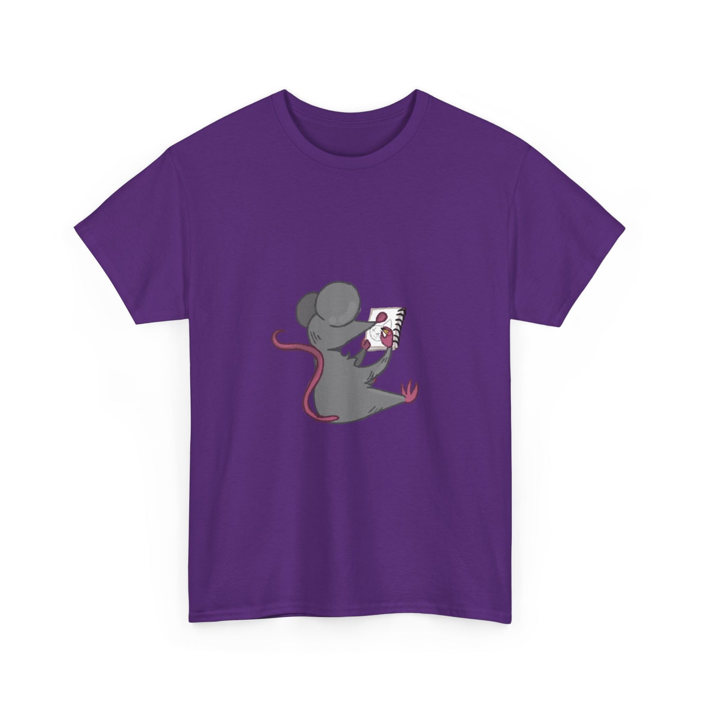 Cute Mouse Illustration Unisex Heavy Cotton Tee