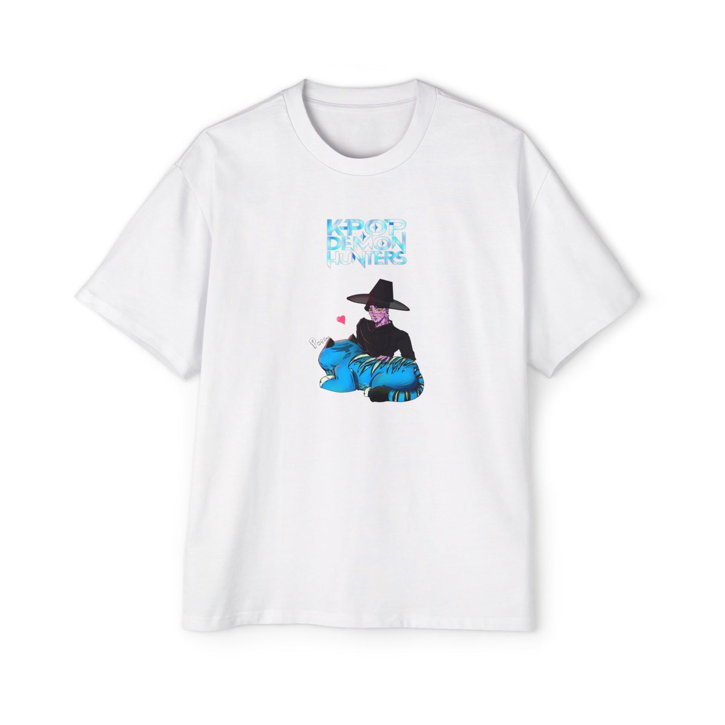 Jinu & Derpy- Men's Heavy Oversized Tee