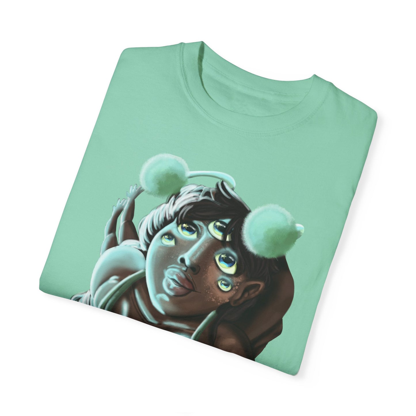 Unisex Garment-Dyed T-Shirt with Creative Pop Art Design